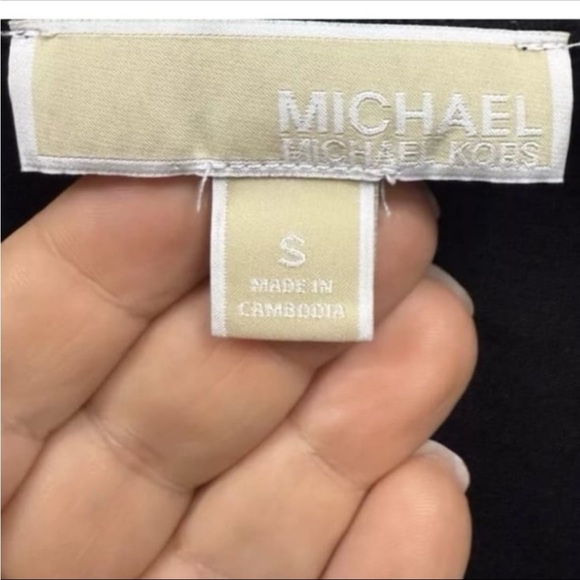 MICHAEL Michael Kors Basics Black Tie Sleeve Blouse Top Women’s Size Small - Picture 5 of 11